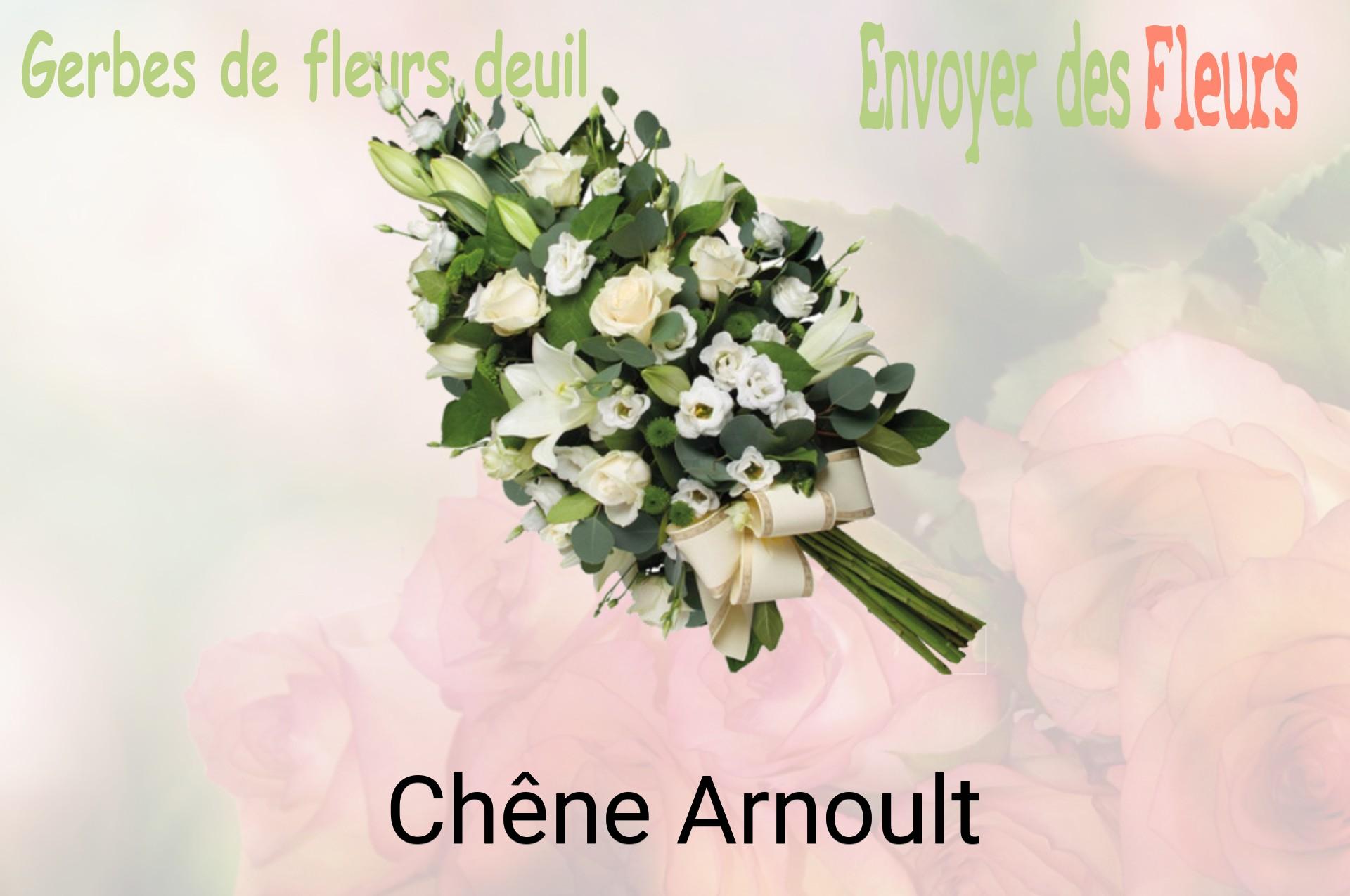 Gerbe de fleurs de deuil livrée à Chêne-Arnoult